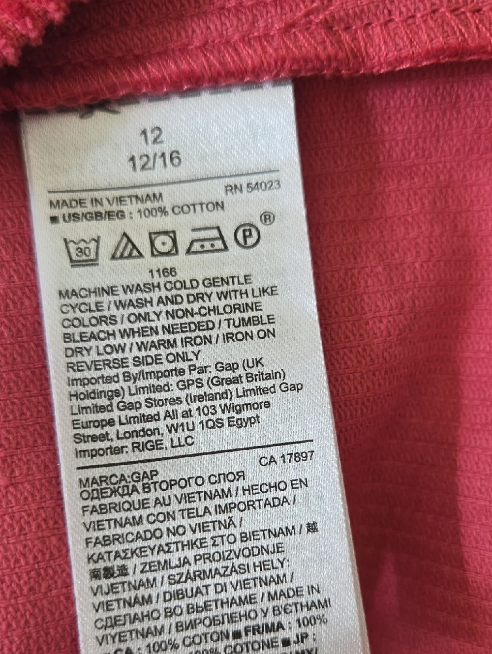 GAP Corduroy Mini Skirt Womens 12 Pink Full Zip Front Cotton A-Line Magenta New